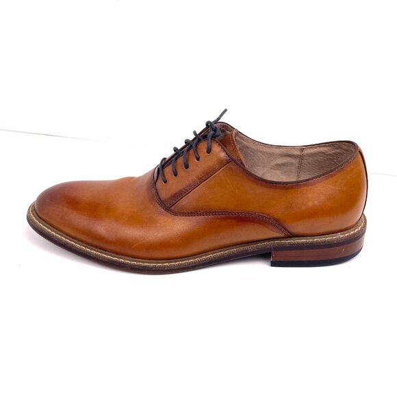Aston Grey Collection Oxford Dress Men’s Tan/Brown Leather Shoes Size 9 - Picture 7 of 13